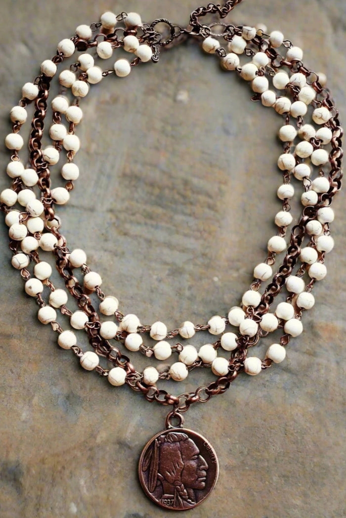 Copper Coin Necklace - Cinderella Ranch Boutique