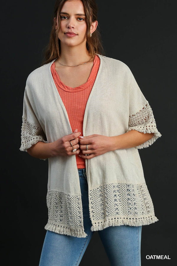 Margo Linen Crochet Cardigan | In Store Arrival 5/16