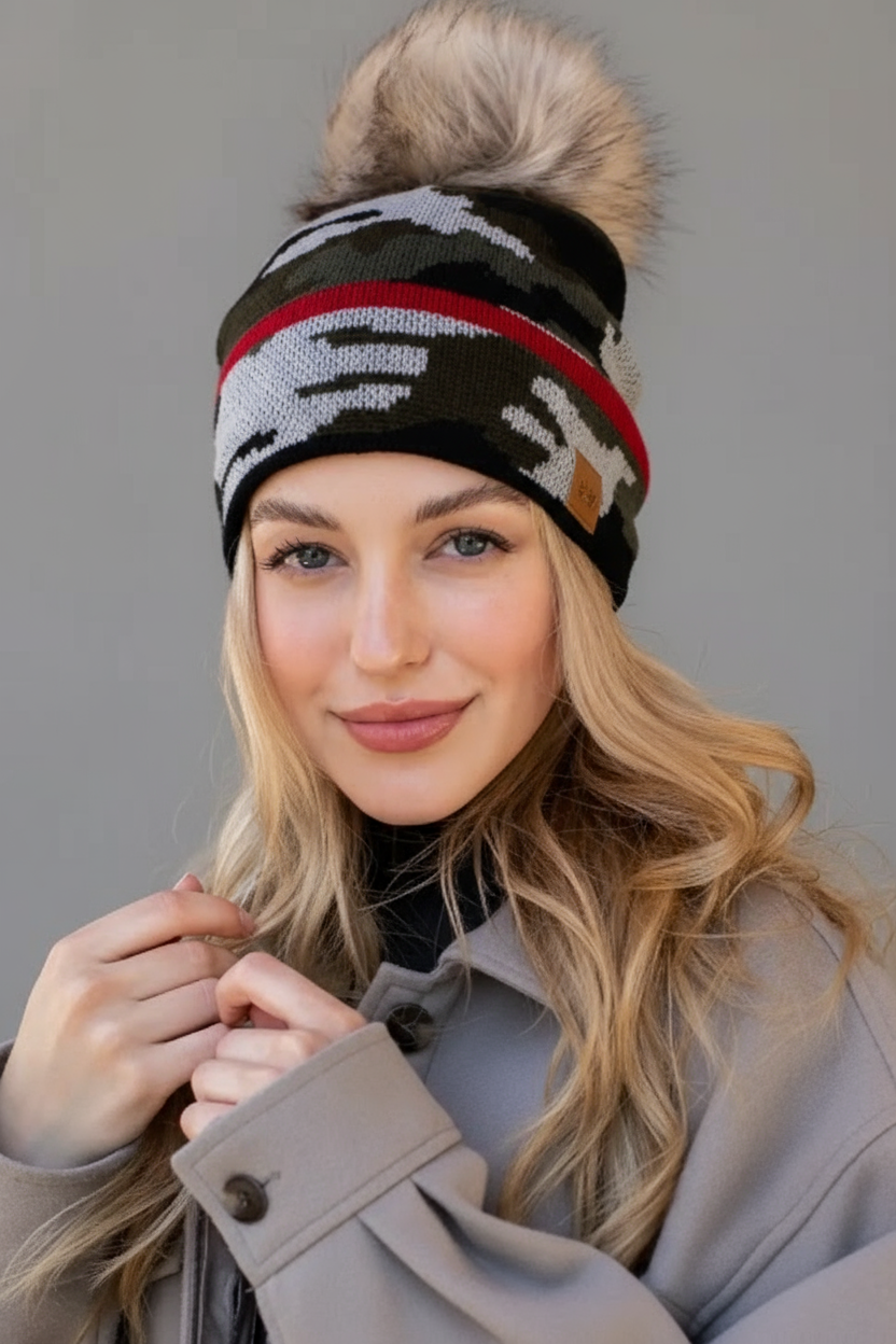 Camo Beanie - Cinderella Ranch Boutique