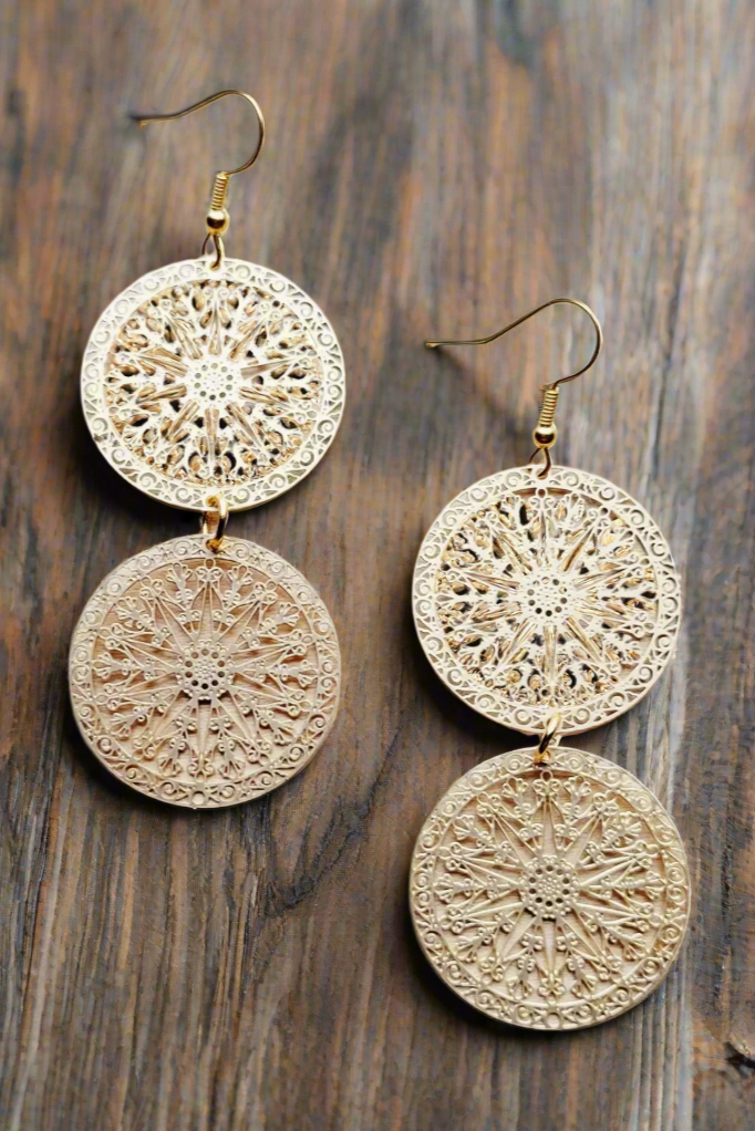 Gold Filigree Earrings