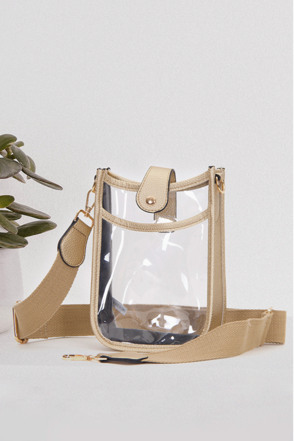 Clear Stadium Bag - Black | Gold