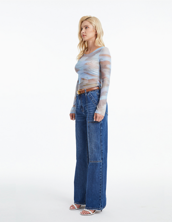 High Rise Pocket Jeans