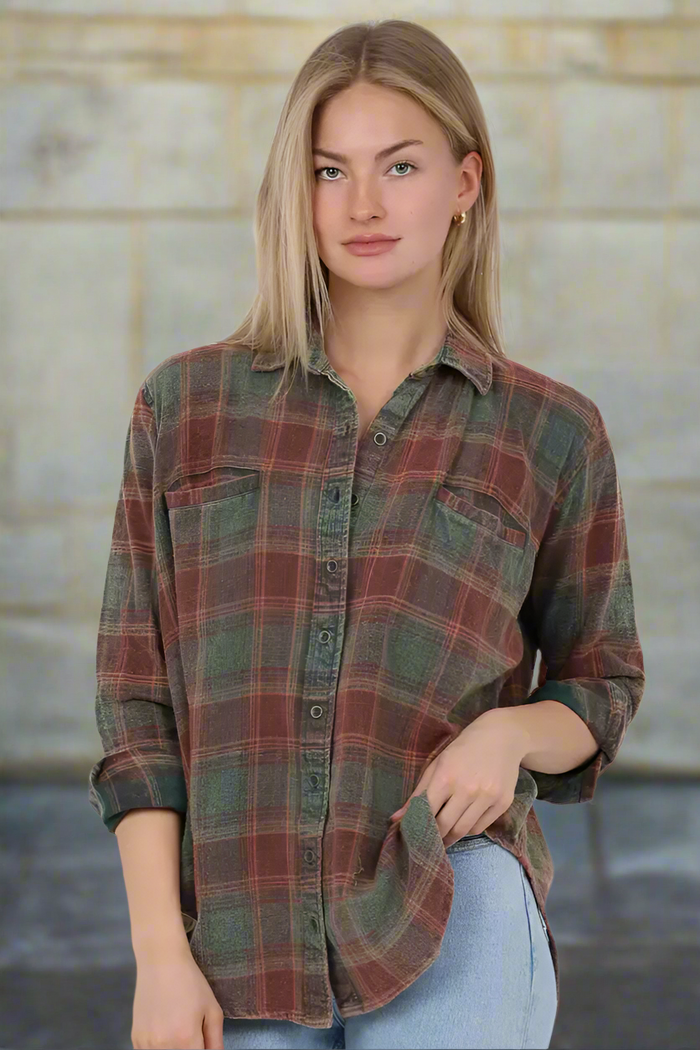 Gatlinburg Plaid Top