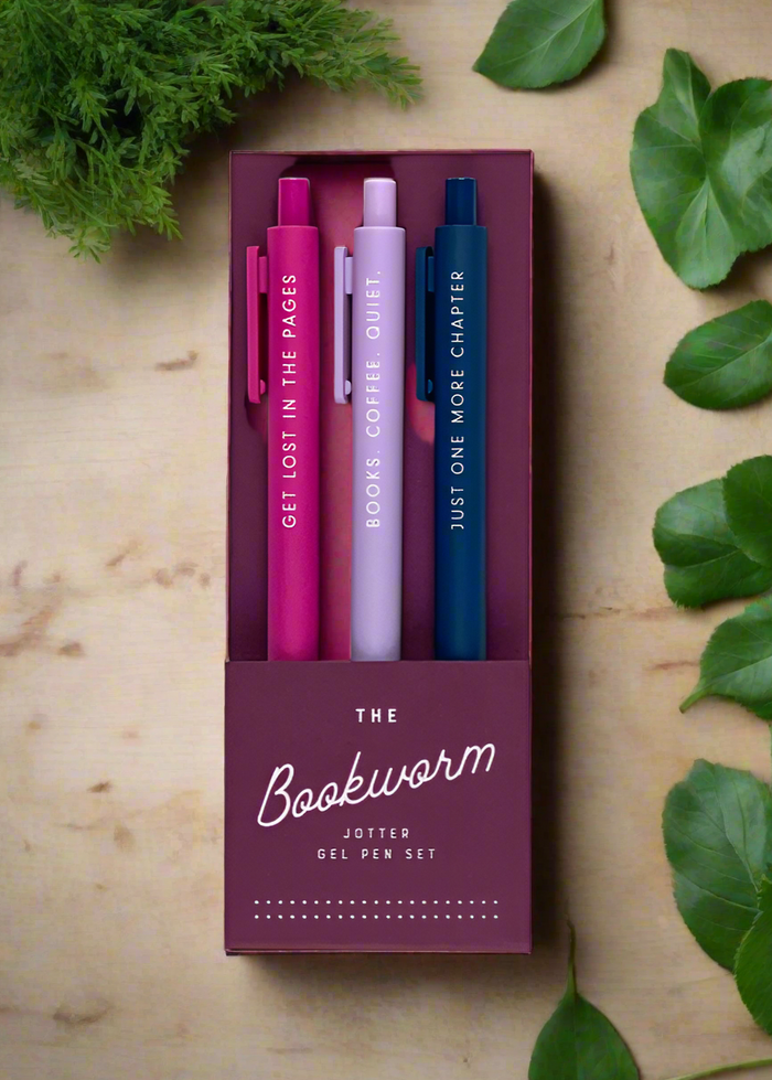 The Bookworm  Gel Pen Set