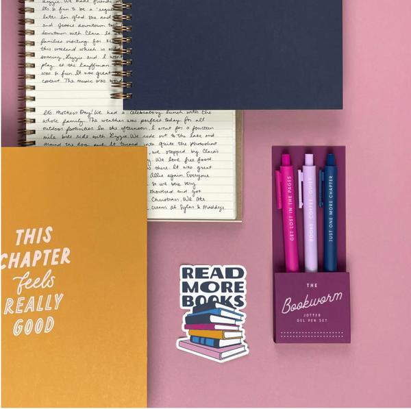 The Bookworm  Gel Pen Set