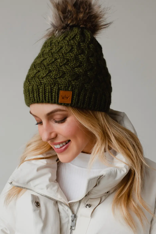 Olive Green Benie Hat