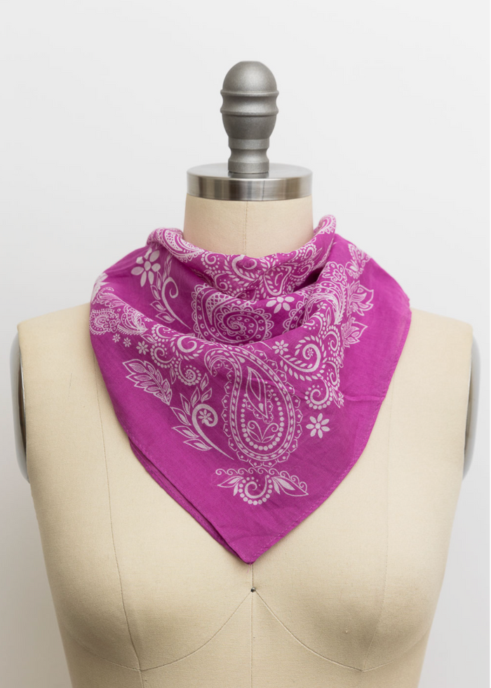 Paisley Floral Bandana | Sage