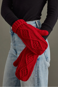 Red Knit Mittens