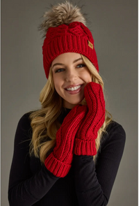 Red Knit Mittens