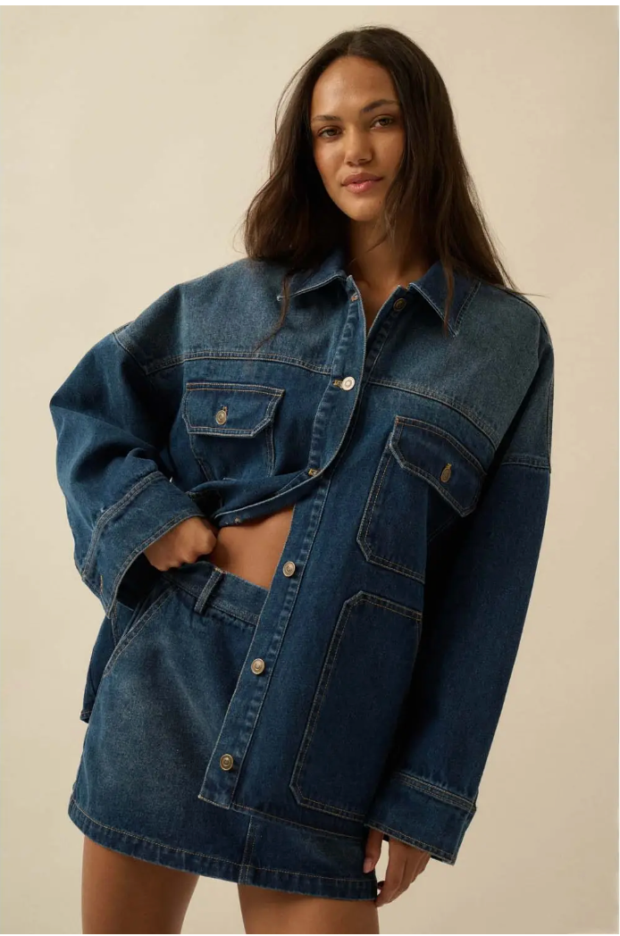 Ombre Wash Denim Jacket