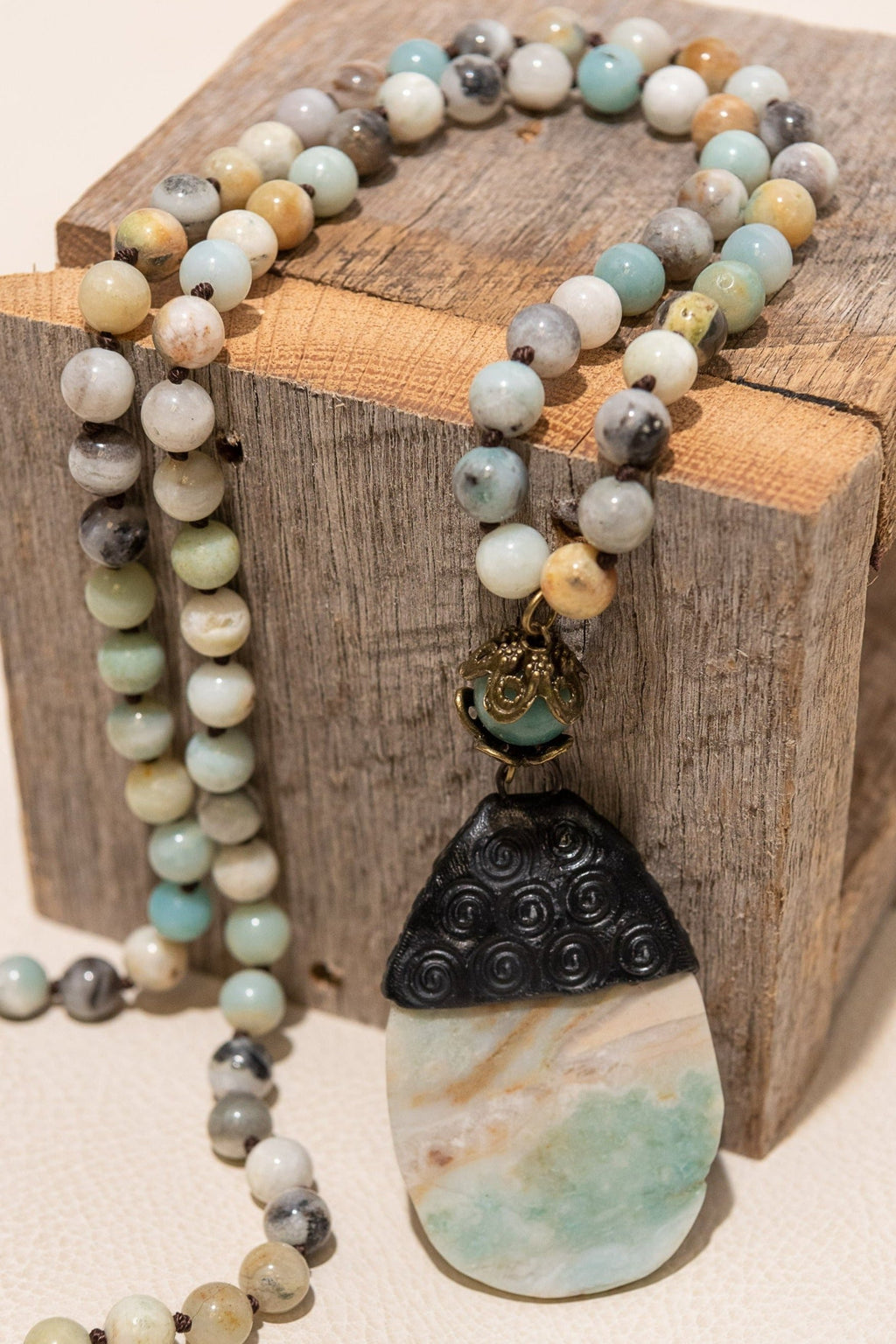 Nellie Natural Stone Necklace - Cinderella Ranch Boutique
