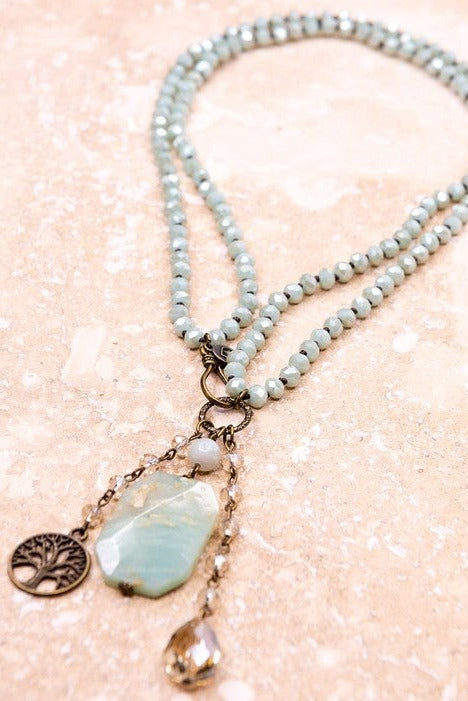 Lily Mint Necklace - Cinderella Ranch Boutique