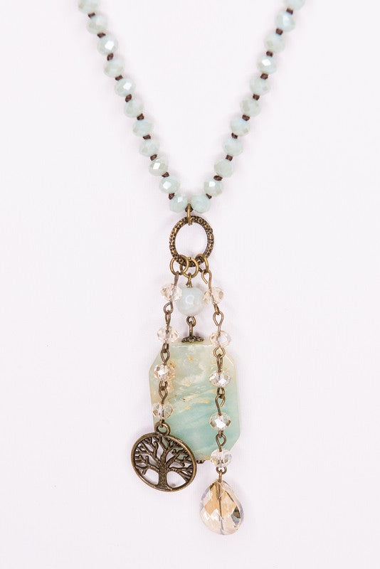 Lily Mint Necklace - Cinderella Ranch Boutique