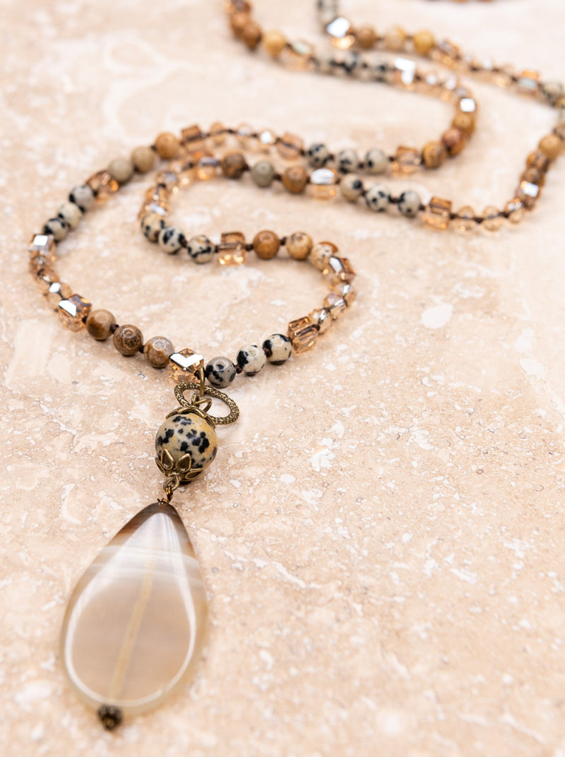 Polished Stone Pendant - Cinderella Ranch Boutique