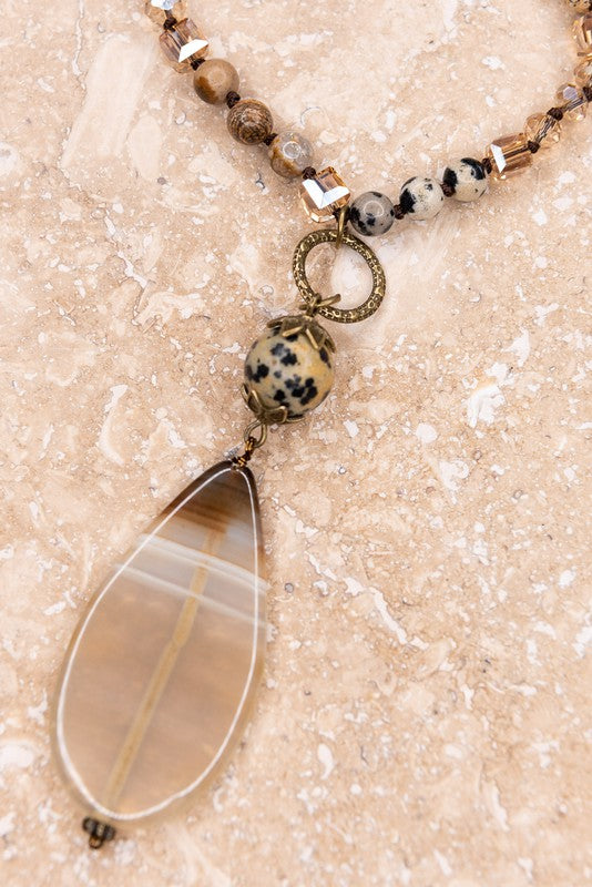 Polished Stone Pendant - Cinderella Ranch Boutique