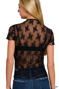 Night Out Layering Lace Top - Cinderella Ranch Boutique