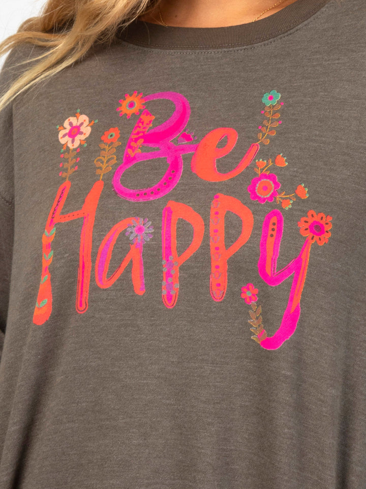 Be Happy Sweatshirt | Arrival 8/10 - Cinderella Ranch Boutique