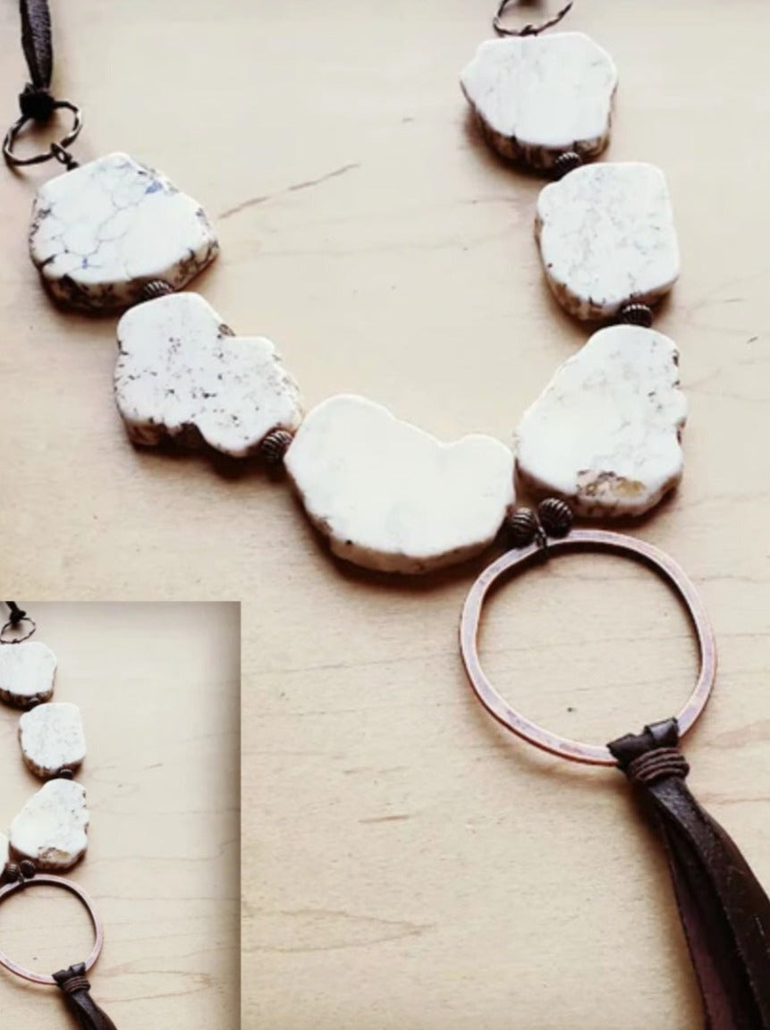 White Turquoise Necklace - Cinderella Ranch Boutique
