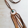 Leather Dream Catcher Necklace - Cinderella Ranch Boutique