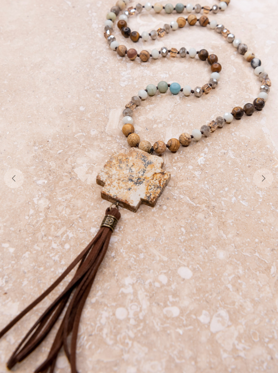 Faith Tassel Necklace - Cinderella Ranch Boutique