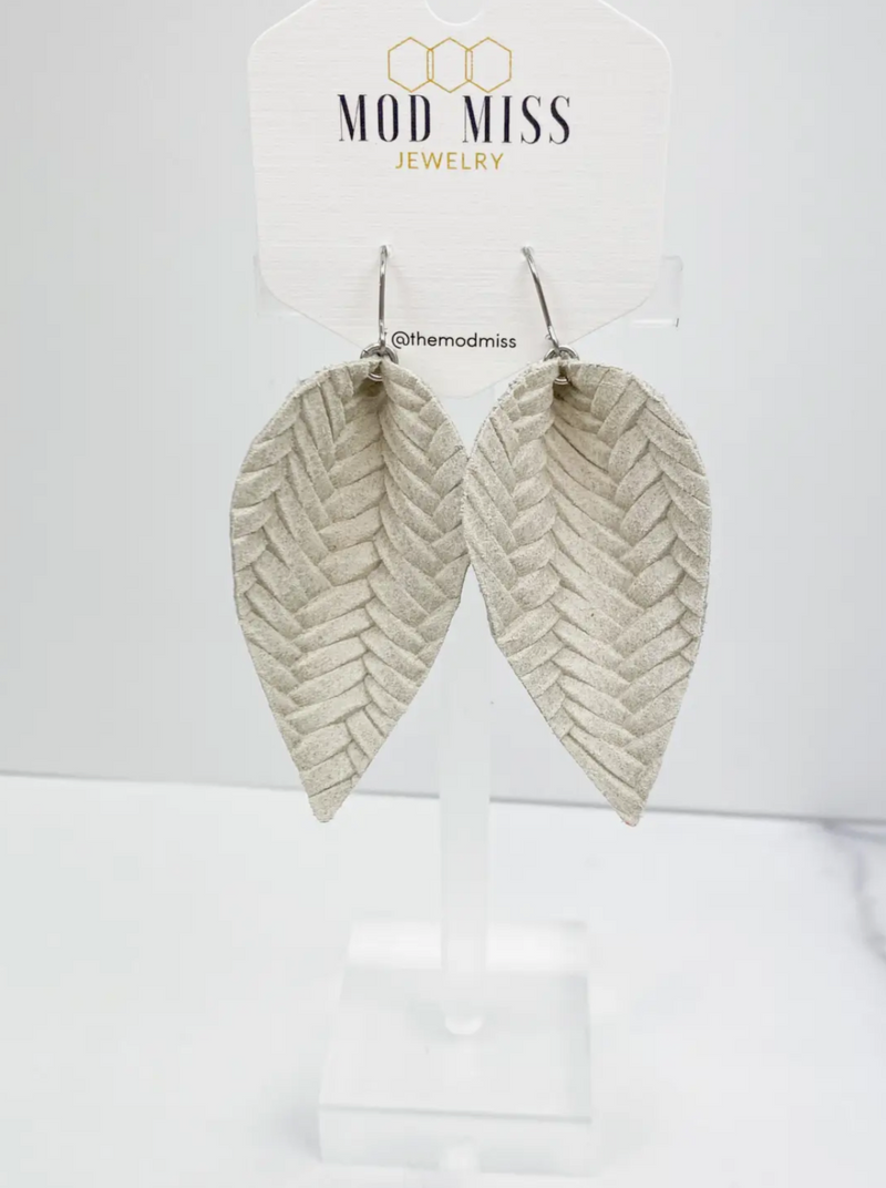 Leather Petal Earrings - Cinderella Ranch Boutique
