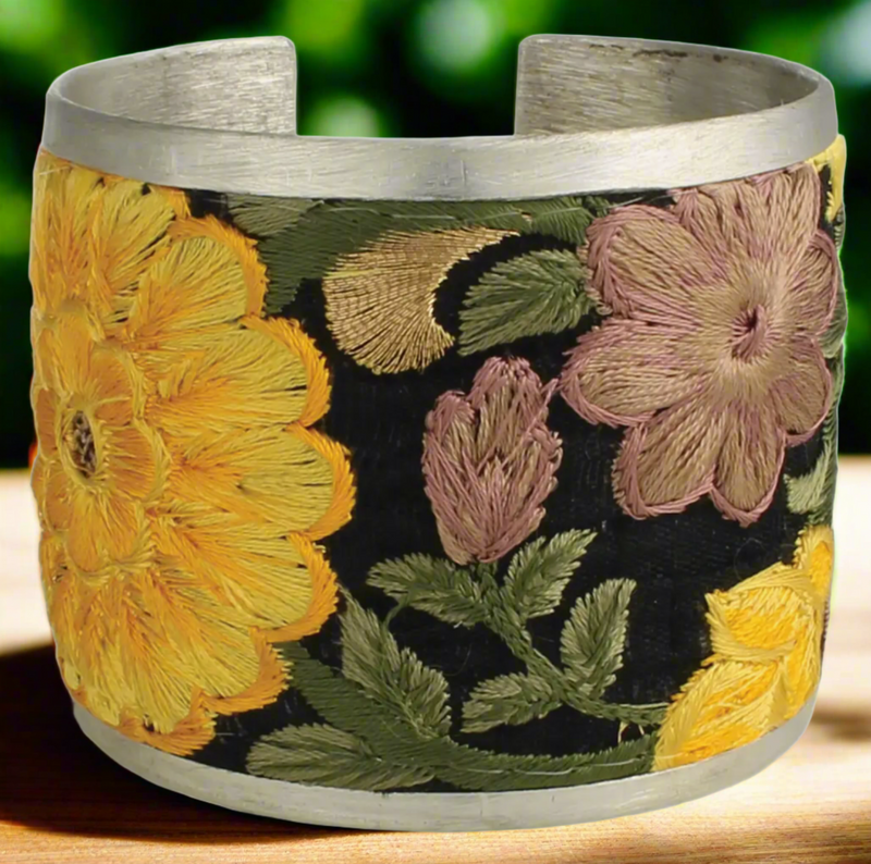 Golden Embroidered Cuff - Arriving 8/4 - Cinderella Ranch Boutique