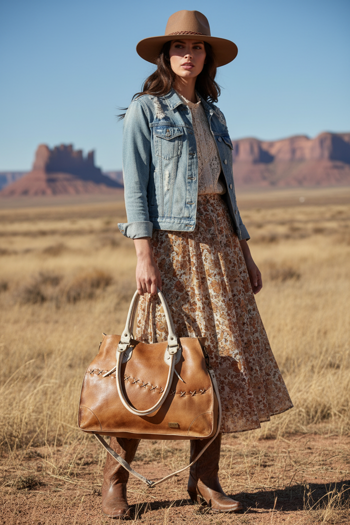 Bruna Bag - Tan/Nectar - Cinderella Ranch Boutique
