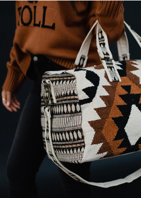 Abby Woven Duffel - Cinderella Ranch Boutique