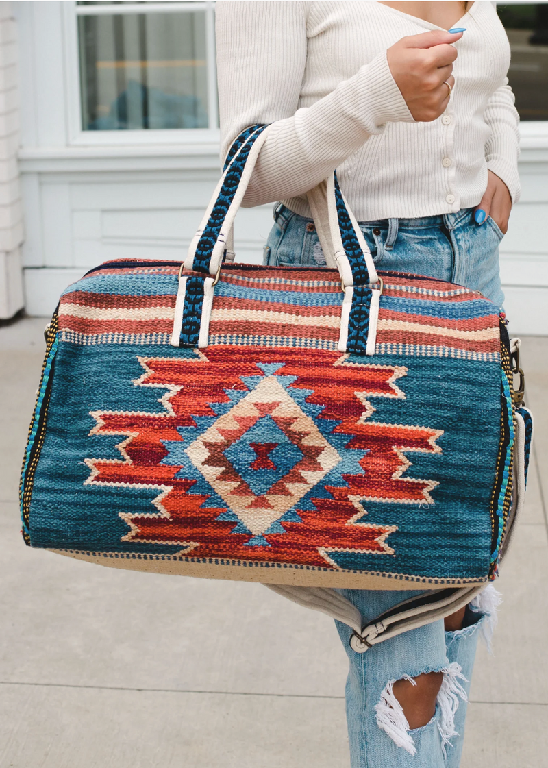 Sunrise Woven Duffel Bag - Cinderella Ranch Boutique