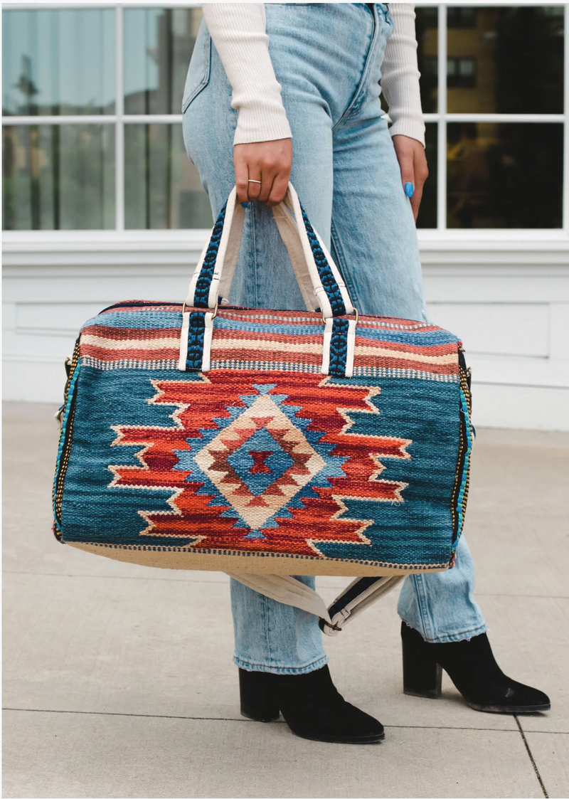 Sunrise Woven Duffel Bag - Cinderella Ranch Boutique