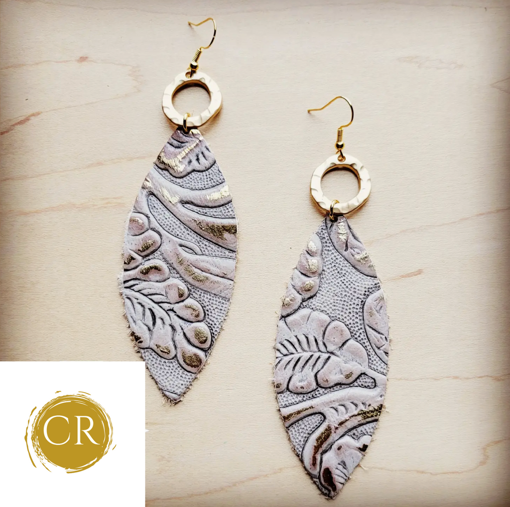 Leather Drop Earrings - Cinderella Ranch Boutique