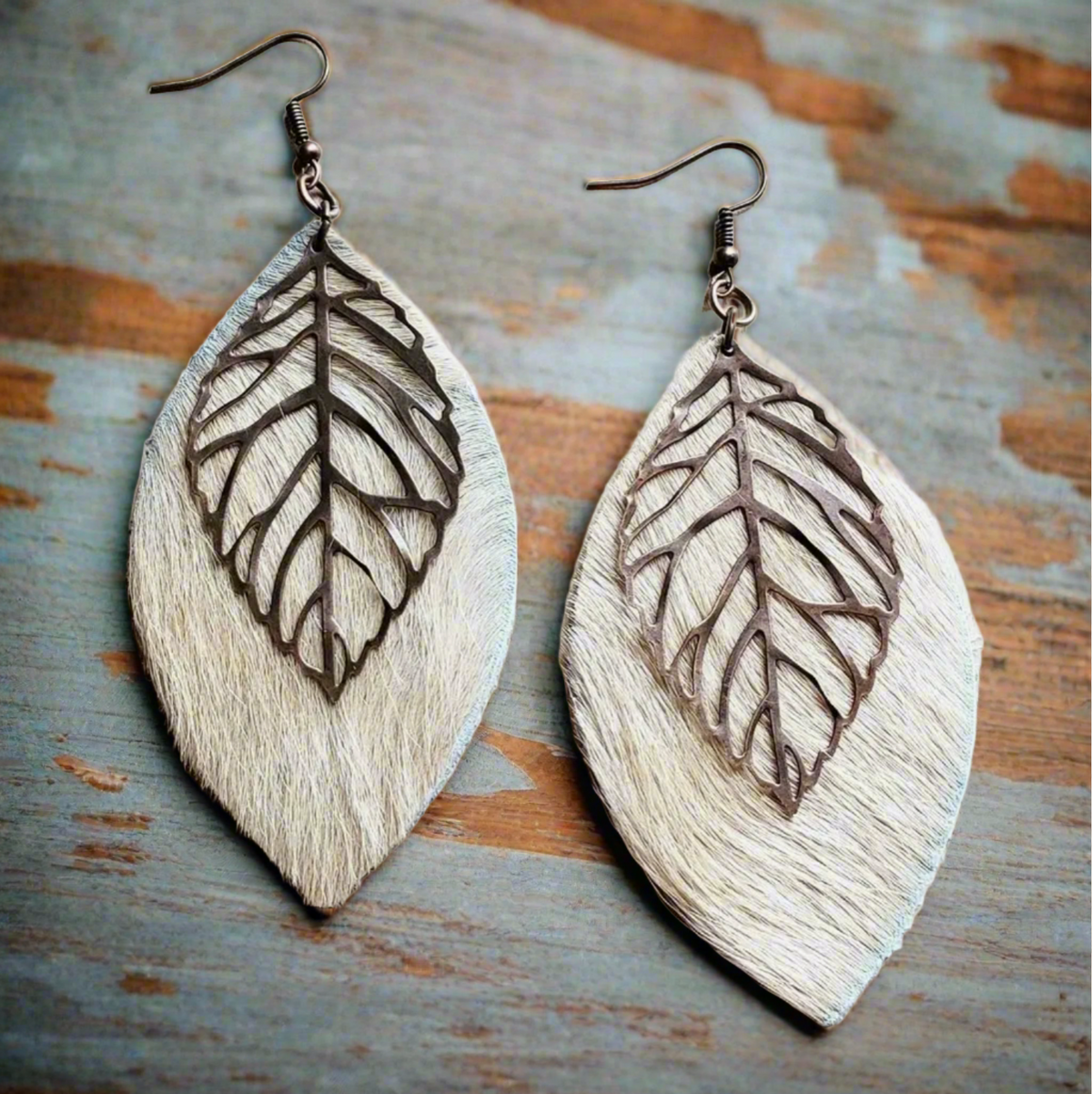 Copper Feather Earrings - Cinderella Ranch Boutique