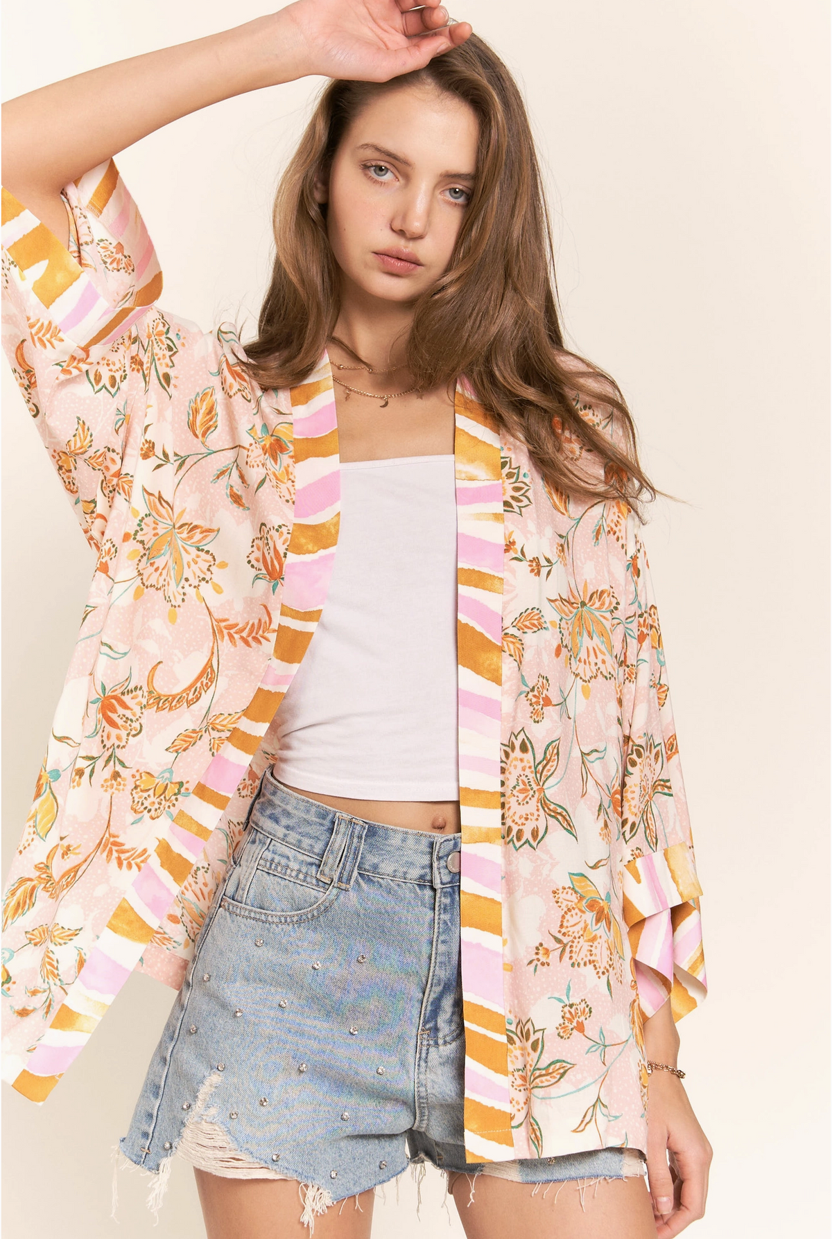 Sunny Print Kimono - Cinderella Ranch Boutique