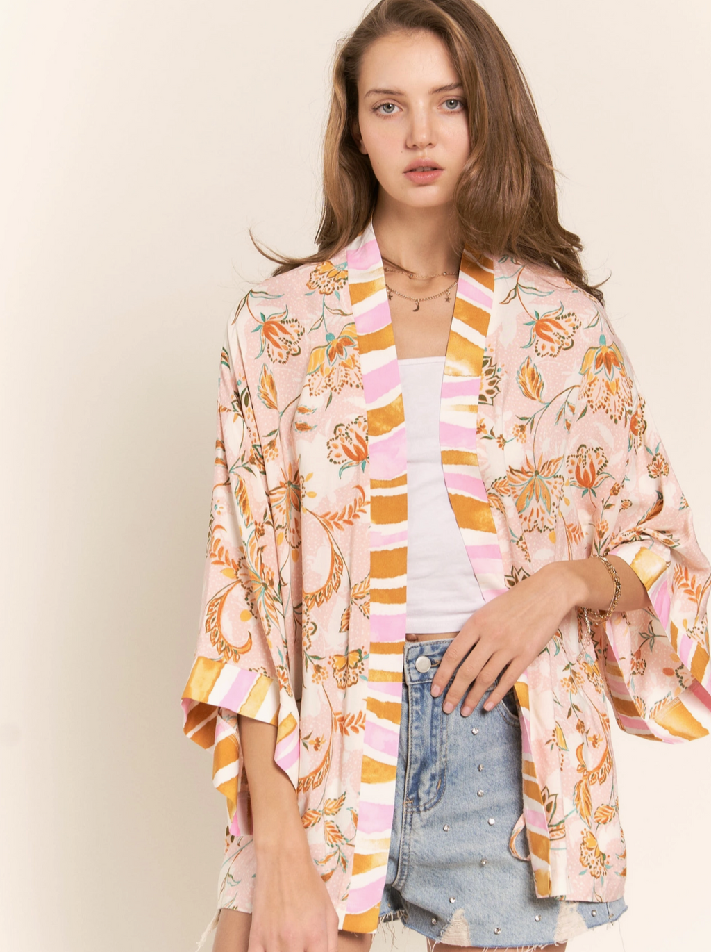 Sunny Print Kimono - Cinderella Ranch Boutique