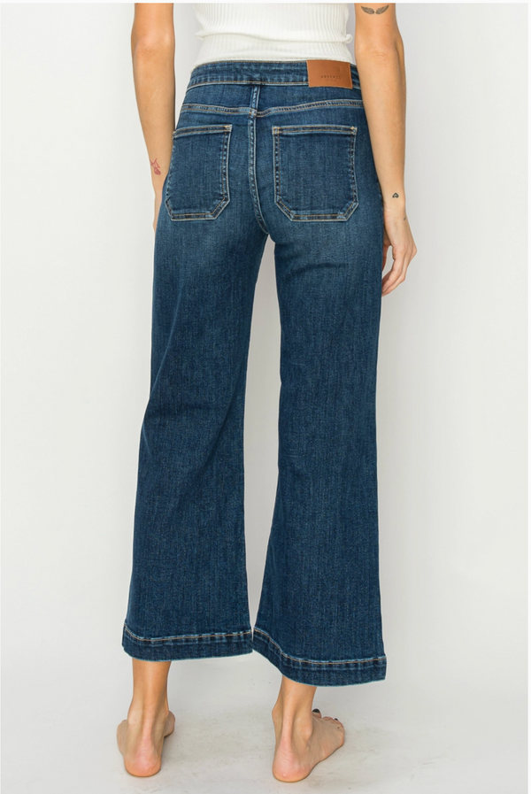 Crop Pocket Palazzo Jeans | In Store Arrival 3/21 - Cinderella Ranch Boutique