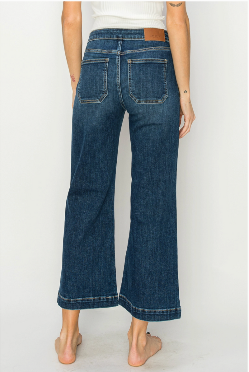 Crop Pocket Palazzo Jeans | In Store Arrival 3/21 - Cinderella Ranch Boutique