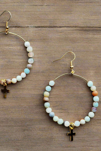 Beaded Hoop Earrings