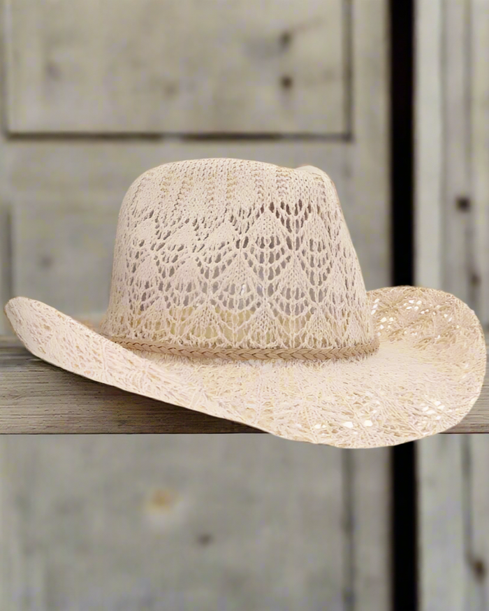 Horseshoe Lace Knit Hat