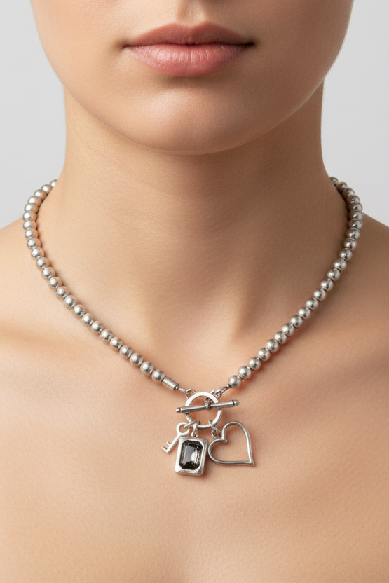 Key To My Heart Pewter Necklace