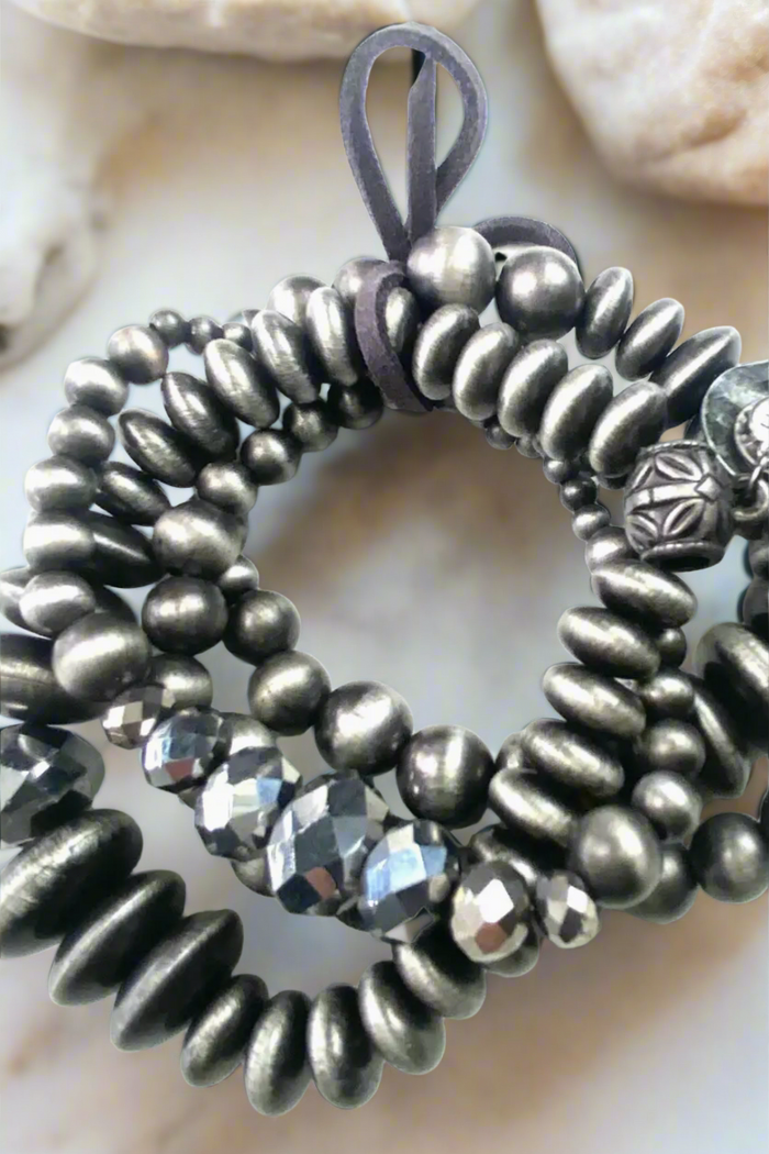 Navajo Pearl Bracelet Stack