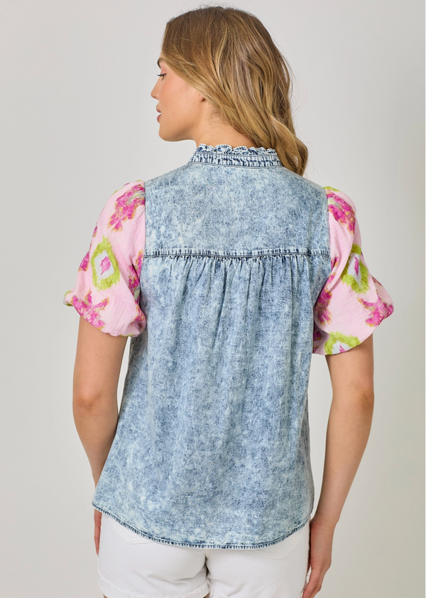 Poppy Floral Sleeve Top