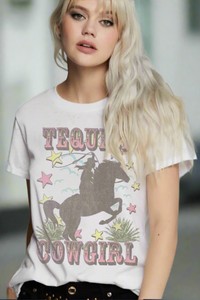 Cowgirl Burnout Tee