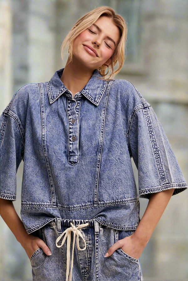 Memphis Denim Top