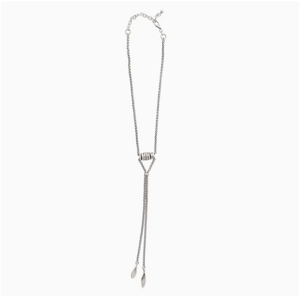 Handmade Tie Pewter Necklace