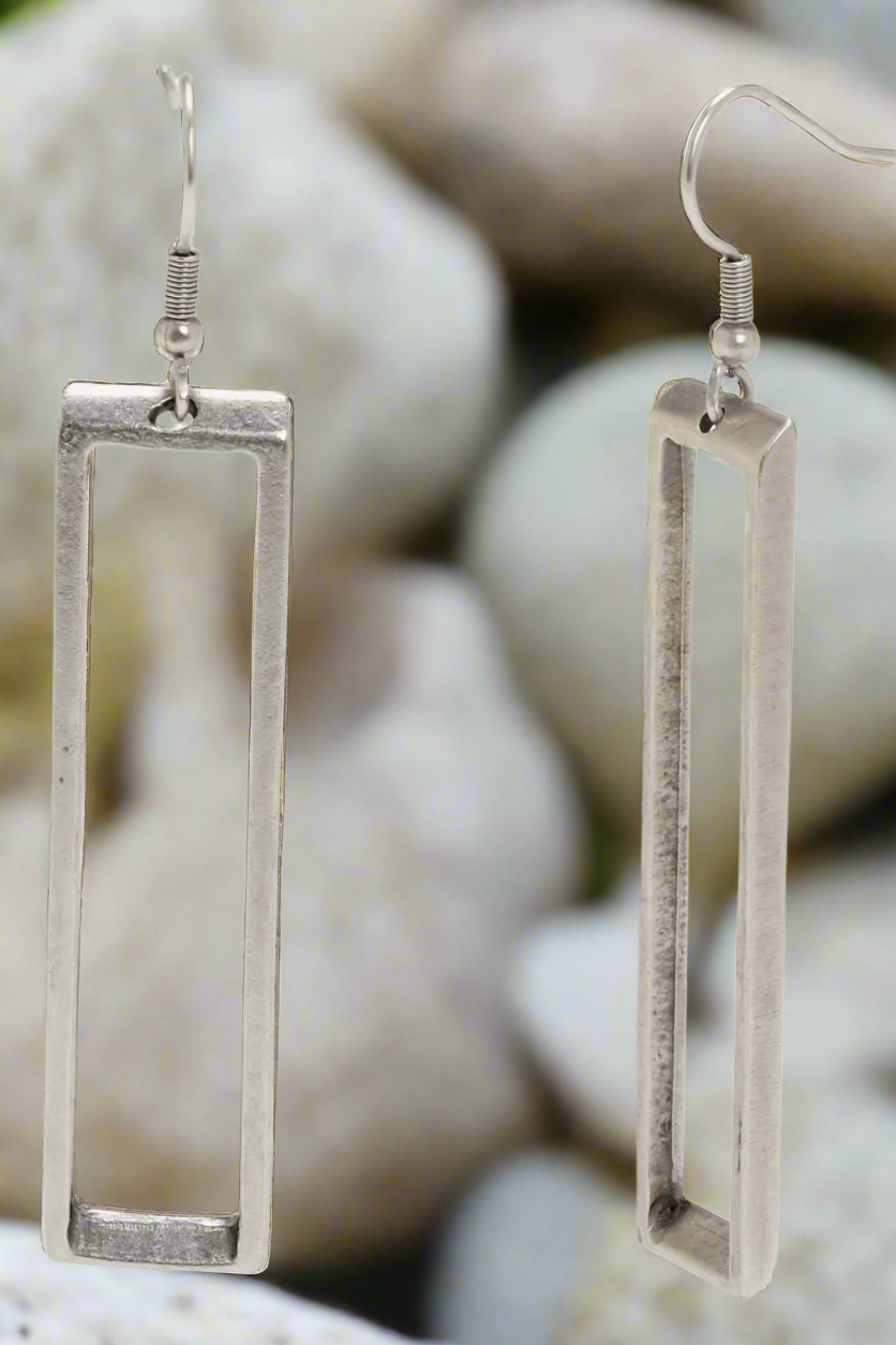 Long Days Pewter Earrings
