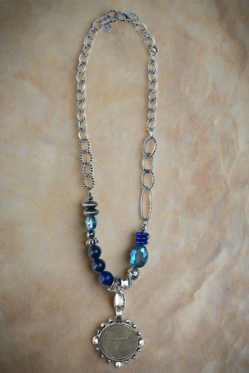 Beaded Coin Necklace