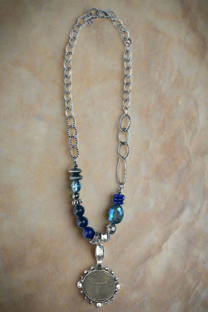 Beaded Coin Necklace