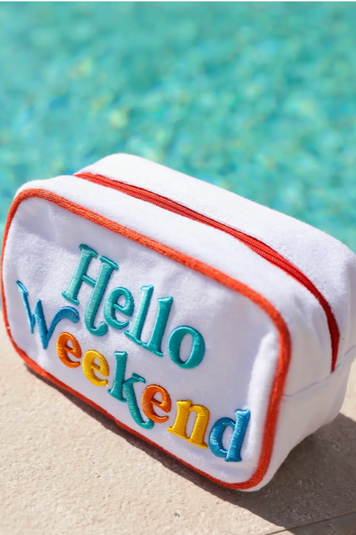 Hello Weekend Cosmetic Bag