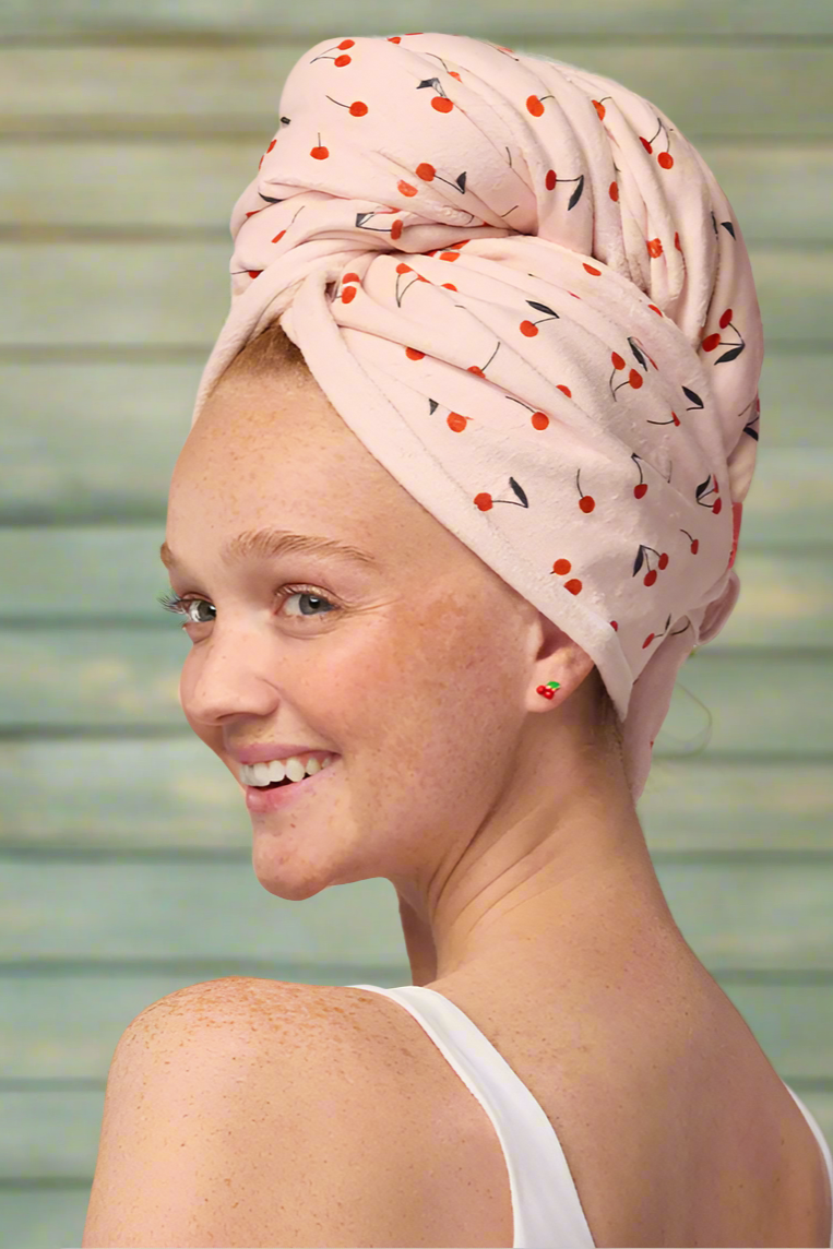 Cherry Hair Towel Wrap – Cinderella Ranch Boutique