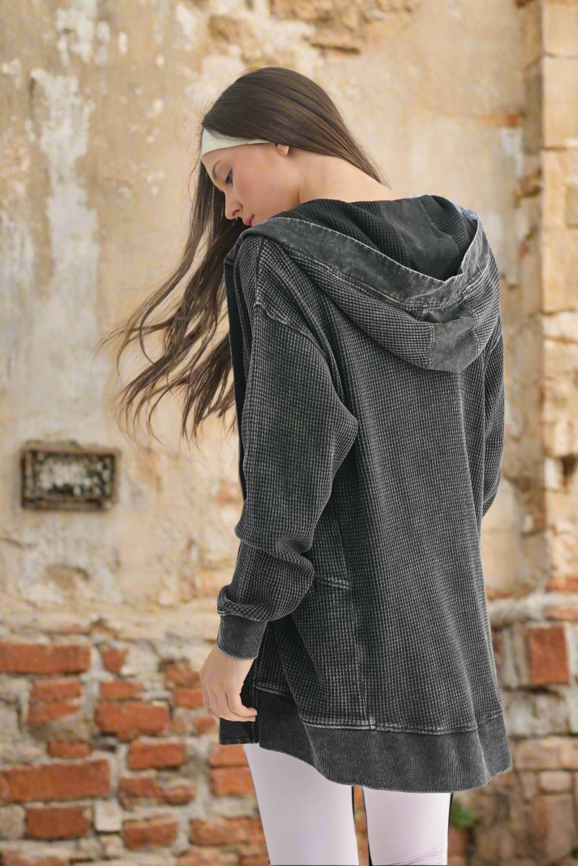 Abby Mineral Washed Cardigan